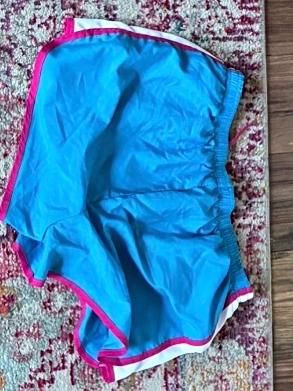 Blue & Pink Swim running shorts